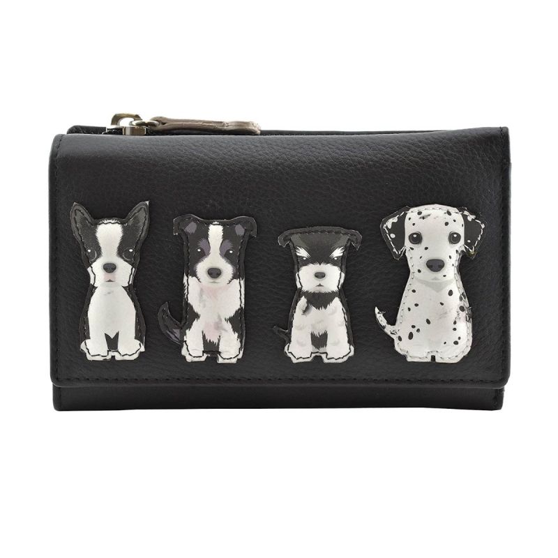 Mala Leather Ladies Purse with Dog Motif