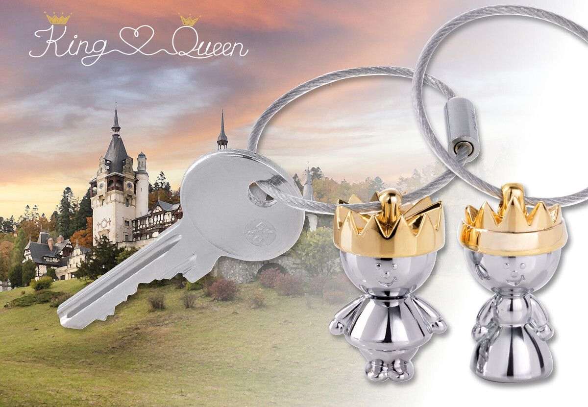 The Perfect Couple’s Gift: Troika King and Queen Keyring Set